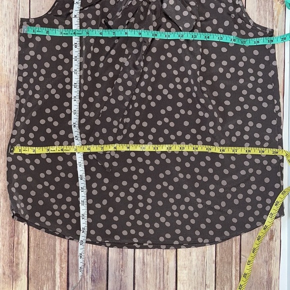 Loft Tie-neck Dots Pattern Blouse | Medium - Picture 7 of 7